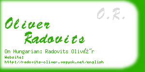 oliver radovits business card